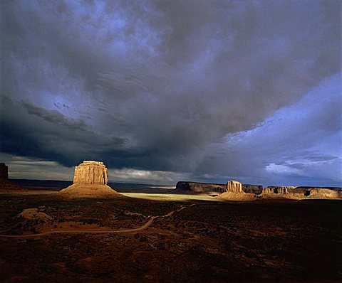 Monument Valley, an area in Utah and Arizona, United States of America (U.S.A.), North America